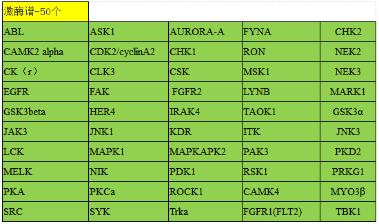 激酶谱测试，精简节约型