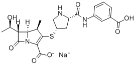 153773-82-1/(4R,5R,6S)-3-[(3S,5S)-5-[(3-羧基苯基)氨基甲酰基]-3-基]硫-6-(1-羟乙基)-4-甲基-7-氧代-1-氮杂双环[3.2.0]庚-2-烯-2-甲酸钠盐