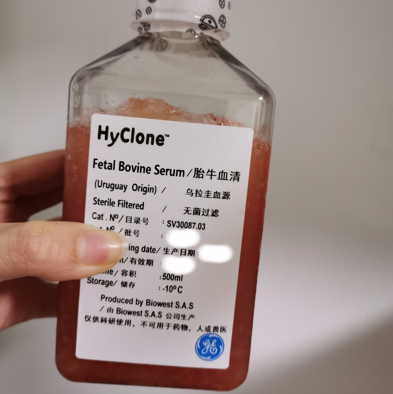 Hyclone低IgG胎牛血清SH30151.03美国源