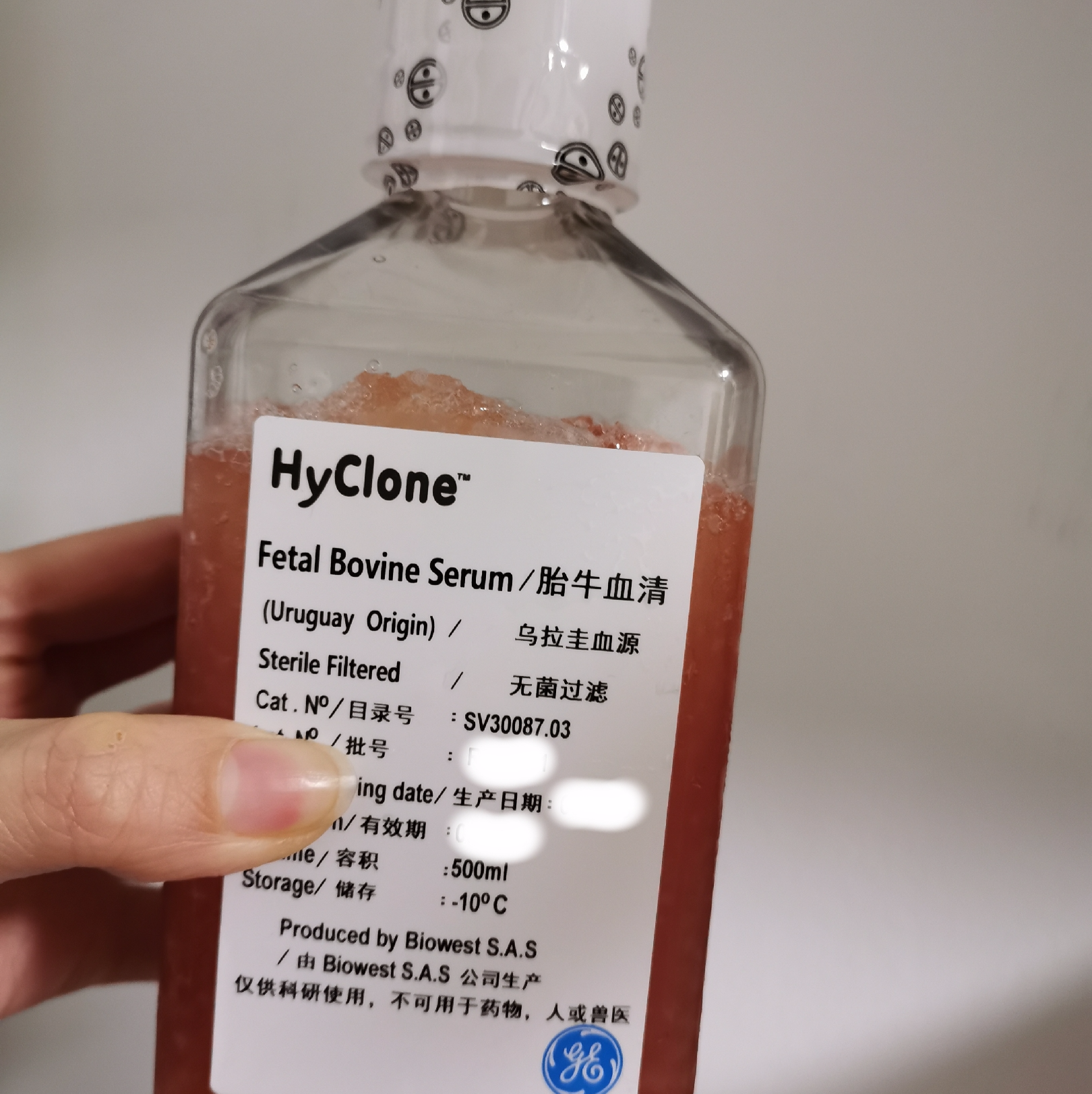 Hyclone活性炭处理胎牛血清SH30068.03