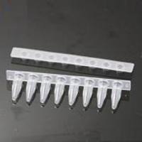 无DNA酶8联排PCR管平盖 0.1 0.2透明乳白色