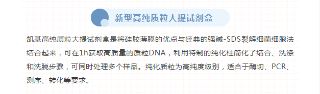新品大促丨凯基新型高纯质粒大提试剂盒7折大促！