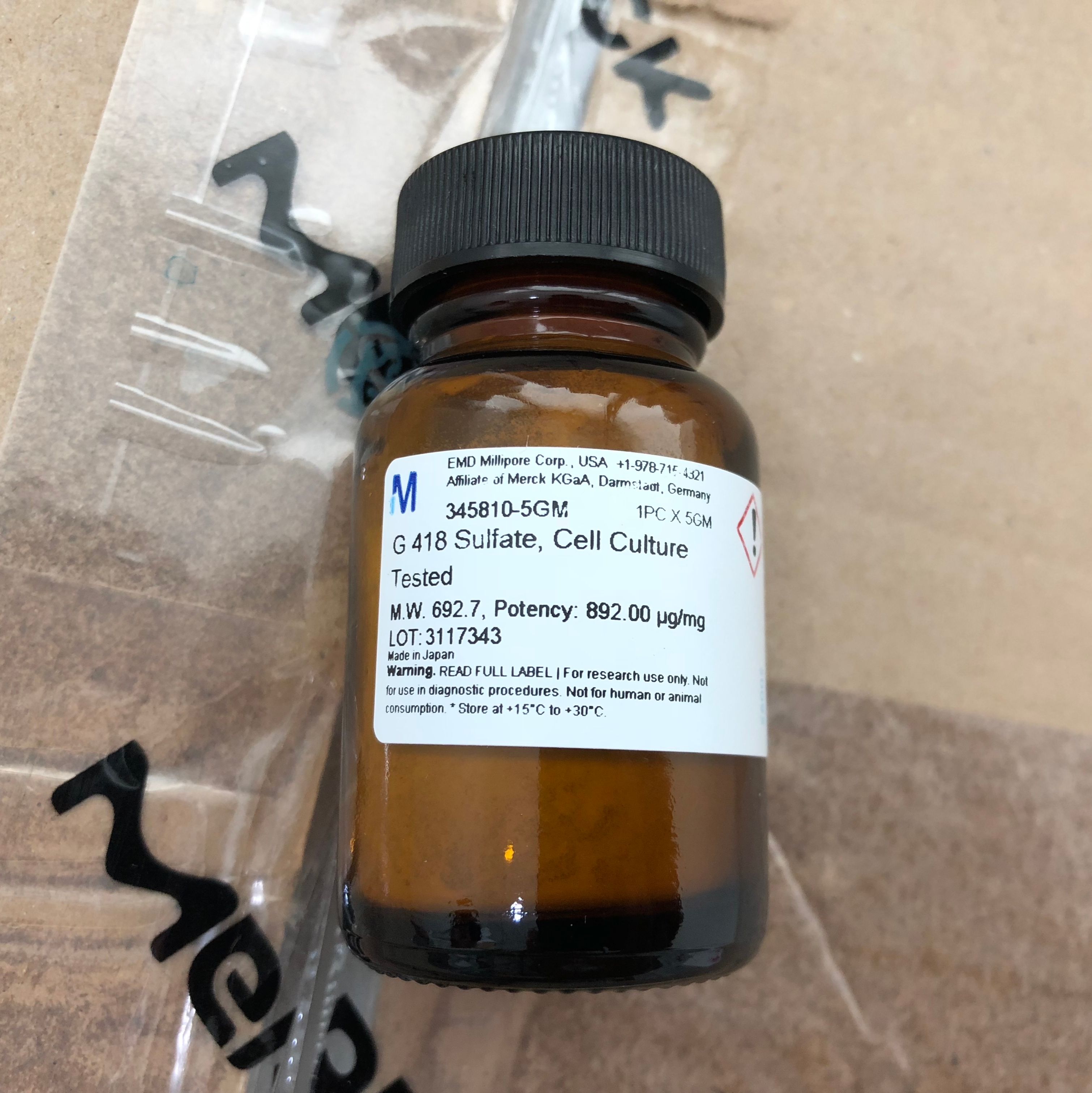 345810 G 418 Sulfate, Cell Culture Tested - CAS 108321-42-2 - Calbiochem