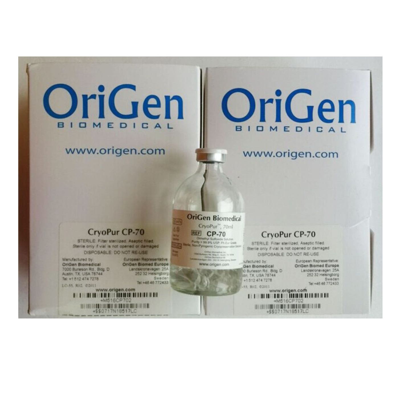 OriGen CP-70 USP级DMSO二甲基亚砜USP临床级冻存液