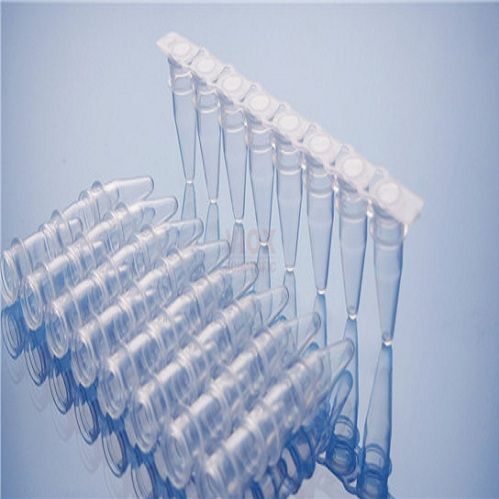 PCR八连排管带光学平盖0.2ml透明/乳白