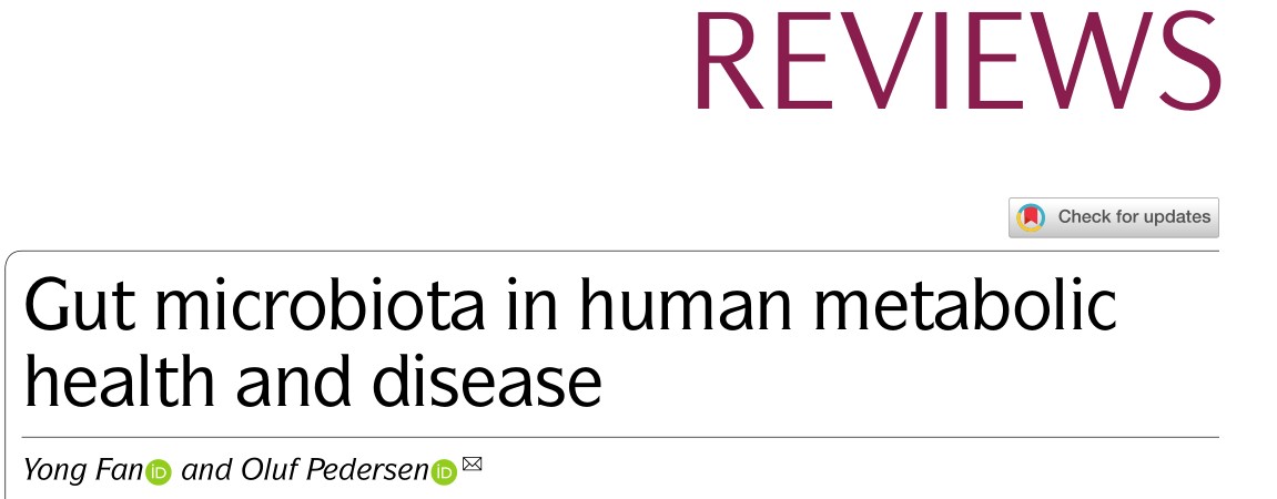 Nature Reviews Microbiology：肠道菌群在人类代谢健康和疾病中的作用