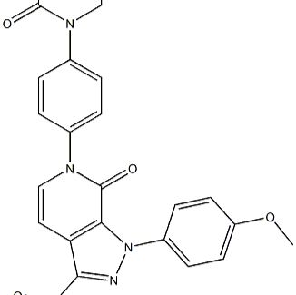 1074549-89-5/1-(4-甲氧基)-7-氧亚基-6-(4-(2-氧亚基啶-1-基)苯基)-6,7-二氢-1H-吡唑并[3,4-C]吡啶-3-甲酰胺