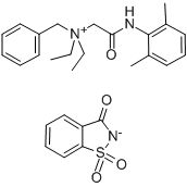 90823-38-4/	 邻磺酰苯甲酰亚胺 [2-[(2,6-二甲基苯基)氨基]-2-氧代乙基]-N,N-二乙基苄基,	98%