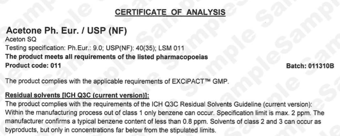 药用级别的丙酮竟然还有这样的用途？