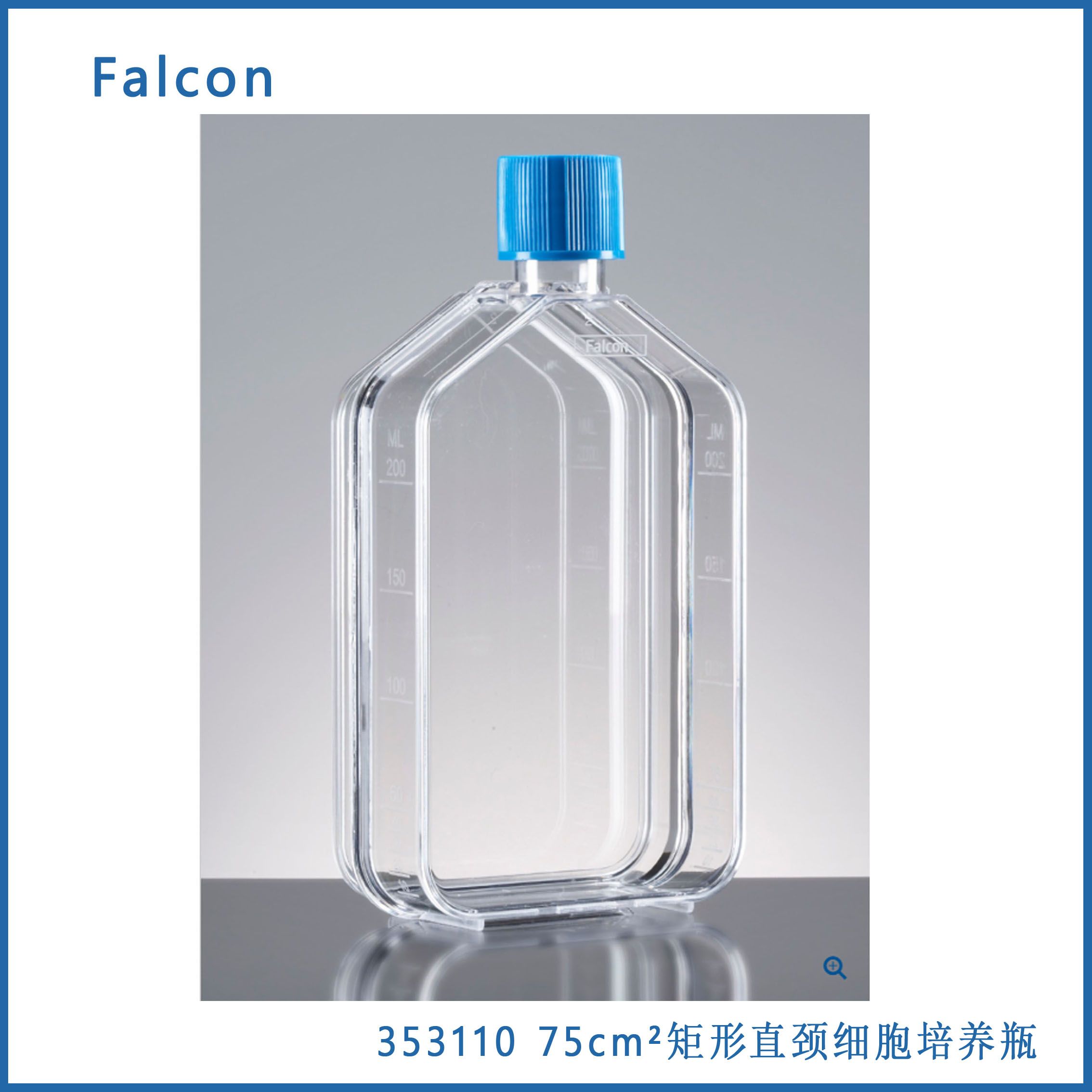 Falcon 353110 75cm²矩形直颈细胞培养瓶，带通风盖，现货