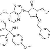 142217-79-6/ (2R,3S,5S)-3-苄氧基-5-[2-[[(4-甲氧基基)二苯基甲基]氨基]-6-苄氧基-9H-嘌呤-9-基]-2-苄氧基甲基环戊酮,0.95