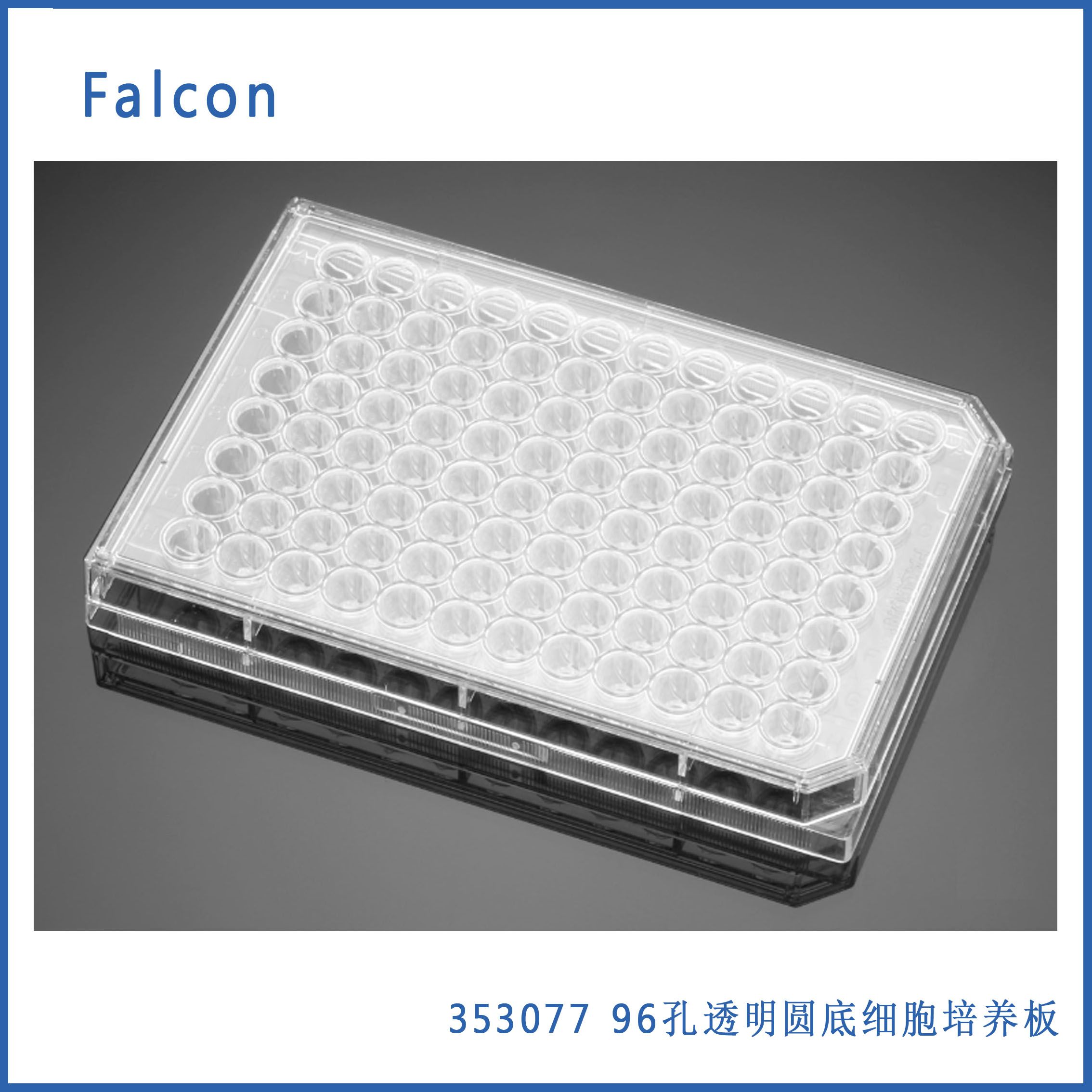 96孔细胞培养板 U形底带盖 Faclon 353077 现货