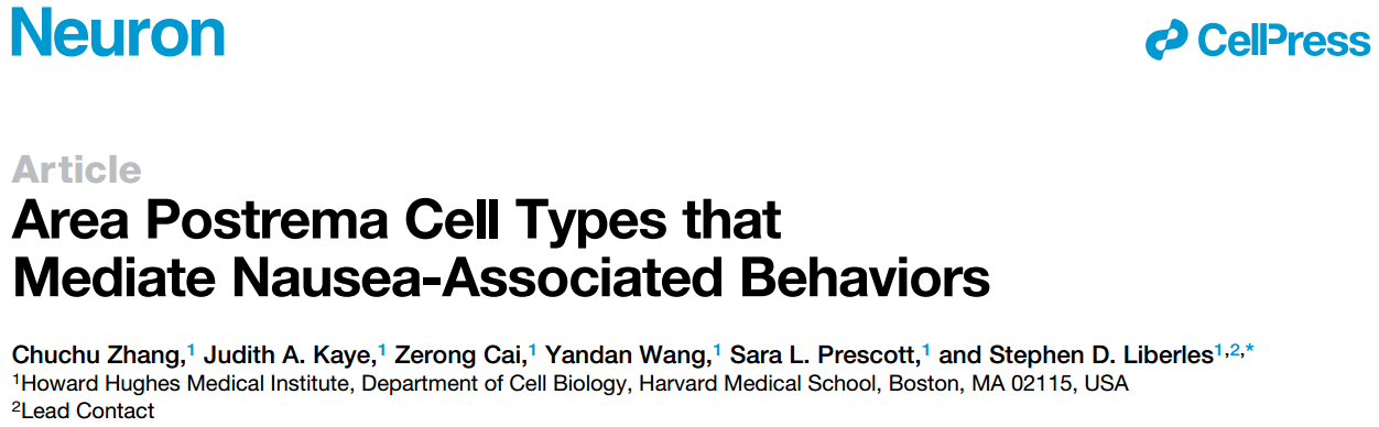 缓解胃肠道不良反应新突破《文献解读》控制胃肠道不良反应的脑区细胞图谱构建，及其相关神经环路研究新进展