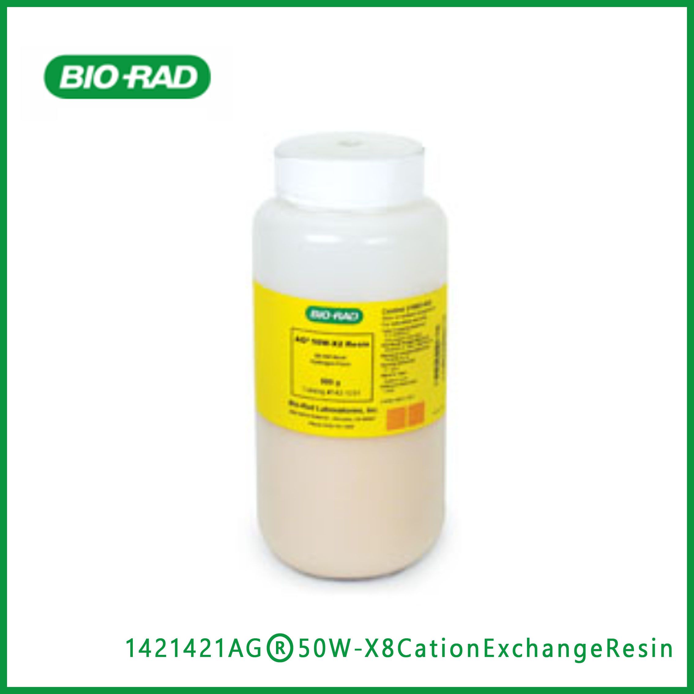 伯乐Bio-Rad 1421421AG® 50W-X8 Cation Exchange Resin, analytical grade, 20–50 mesh, hydrogen form, 500 gAG®50W-X8阳离子交换树脂，现货