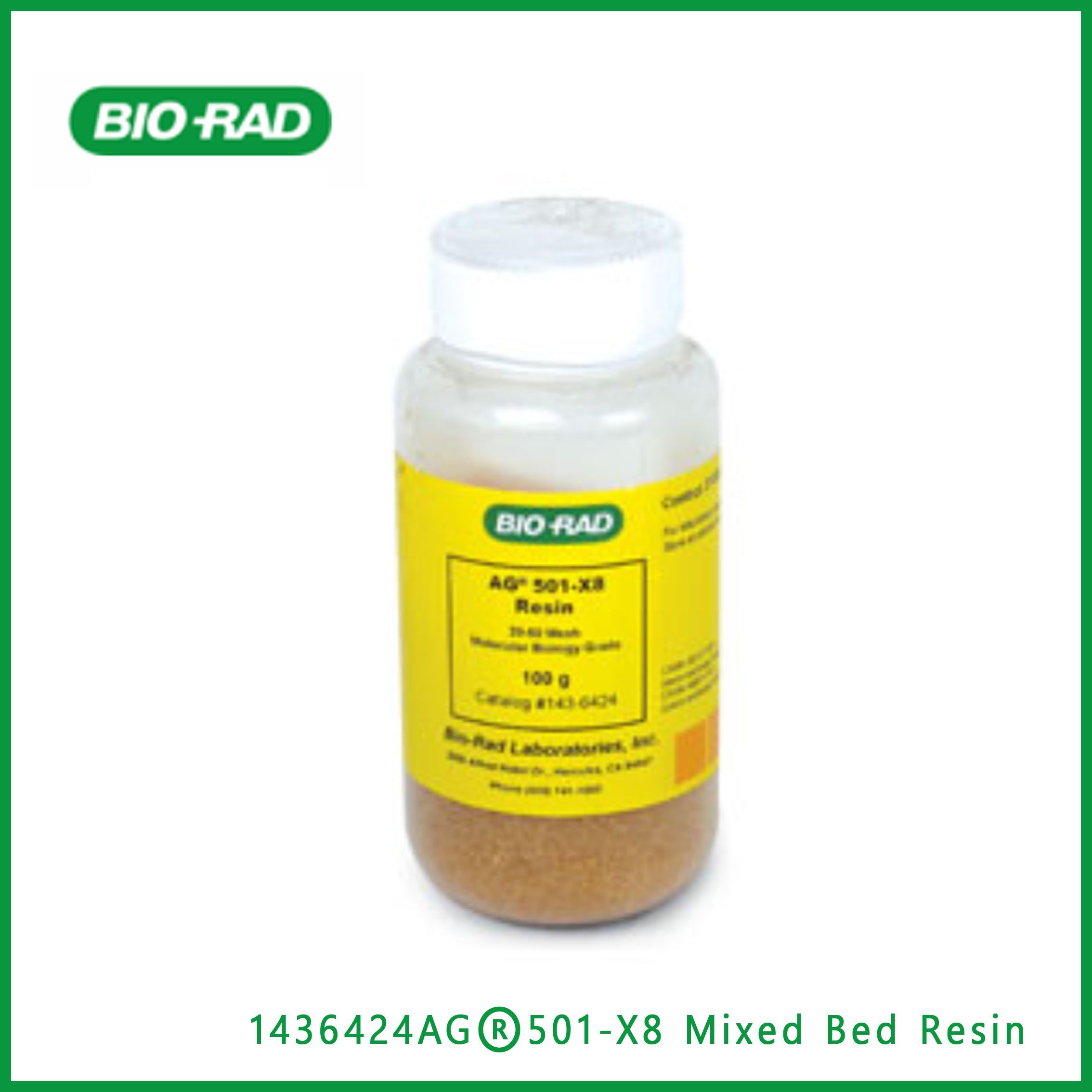 伯乐Bio-Rad 1436424AG® 501-X8 Mixed Bed Resin, molecular biology grade, 100gAG®501-X8混床树脂，分子生物学级，100 g