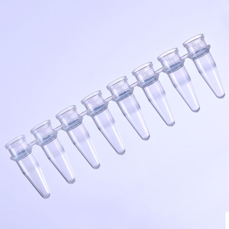 GEB PC0208-B-N 0.2ml 8联PCR条管 ,薄壁,8联管/条