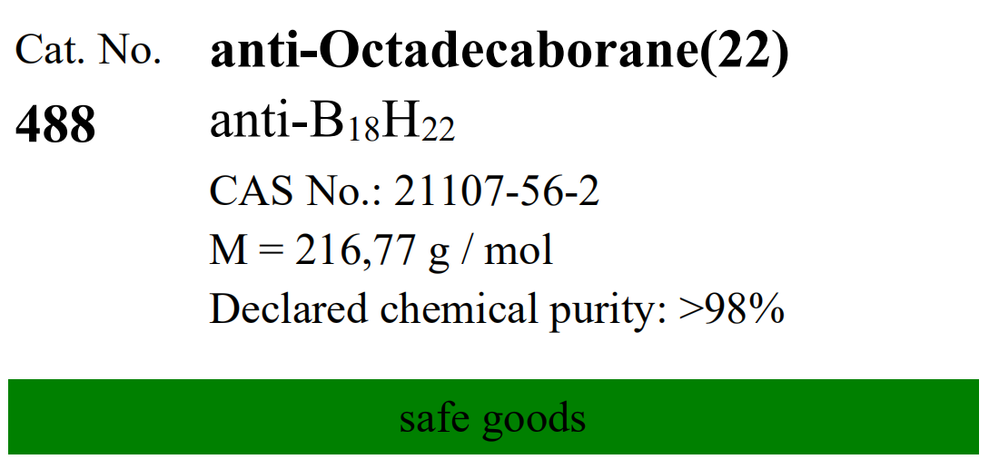 Katchem硼化学(CAS#21107-56-2, CAT