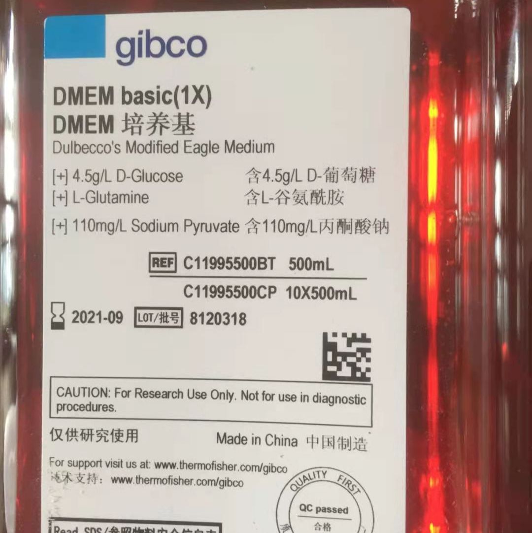 DMEM培养基(高糖）GIBCO国产