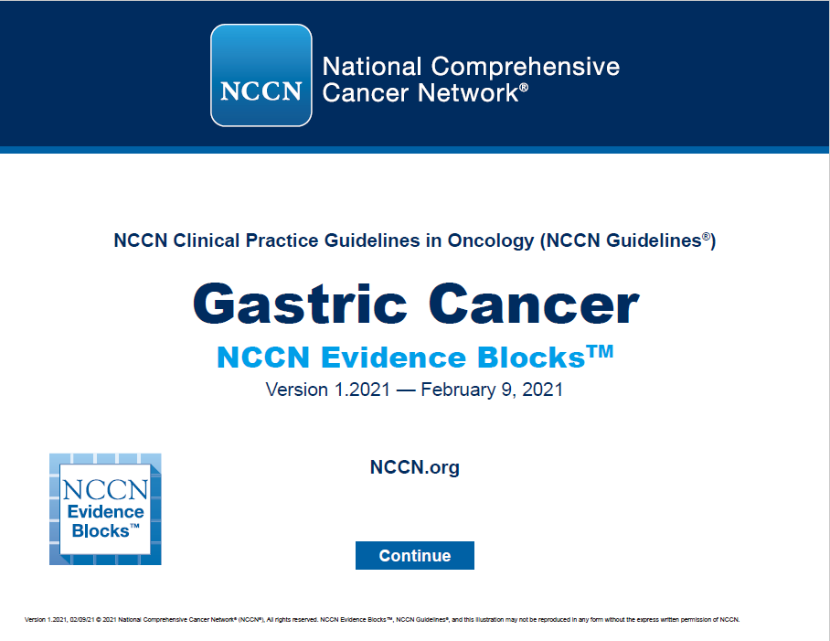 2021 V1版NCCN胃癌指南更新，菁良标准品为胃癌分子学全面检测保驾护航
