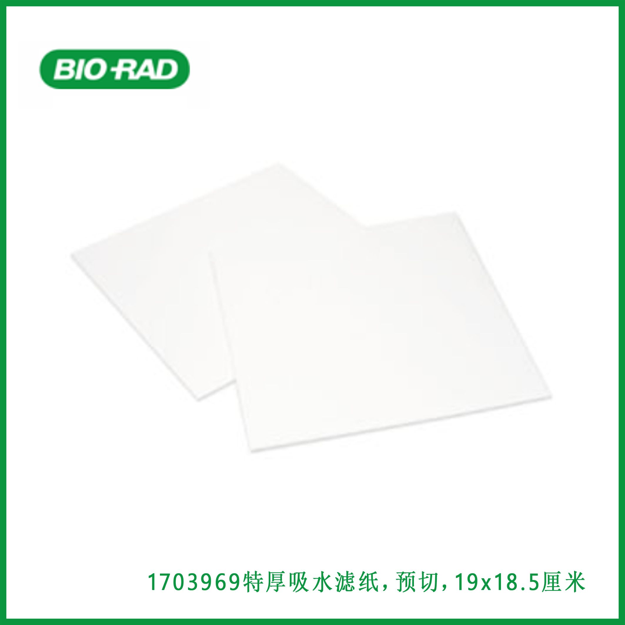 伯乐Bio-Rad1703969Extra Thick Blot Filter Paper, Precut, 19 x 18.5 cm，特厚吸水滤纸，预切，19 x 18.5厘米，现货