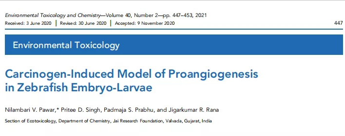 致癌物诱导的斑马鱼血管新生模型丨环特生物丨国际研究