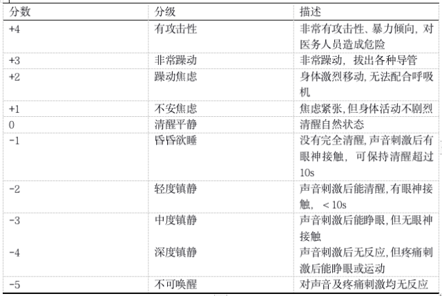 icu 镇痛镇静疼痛评分表大合集