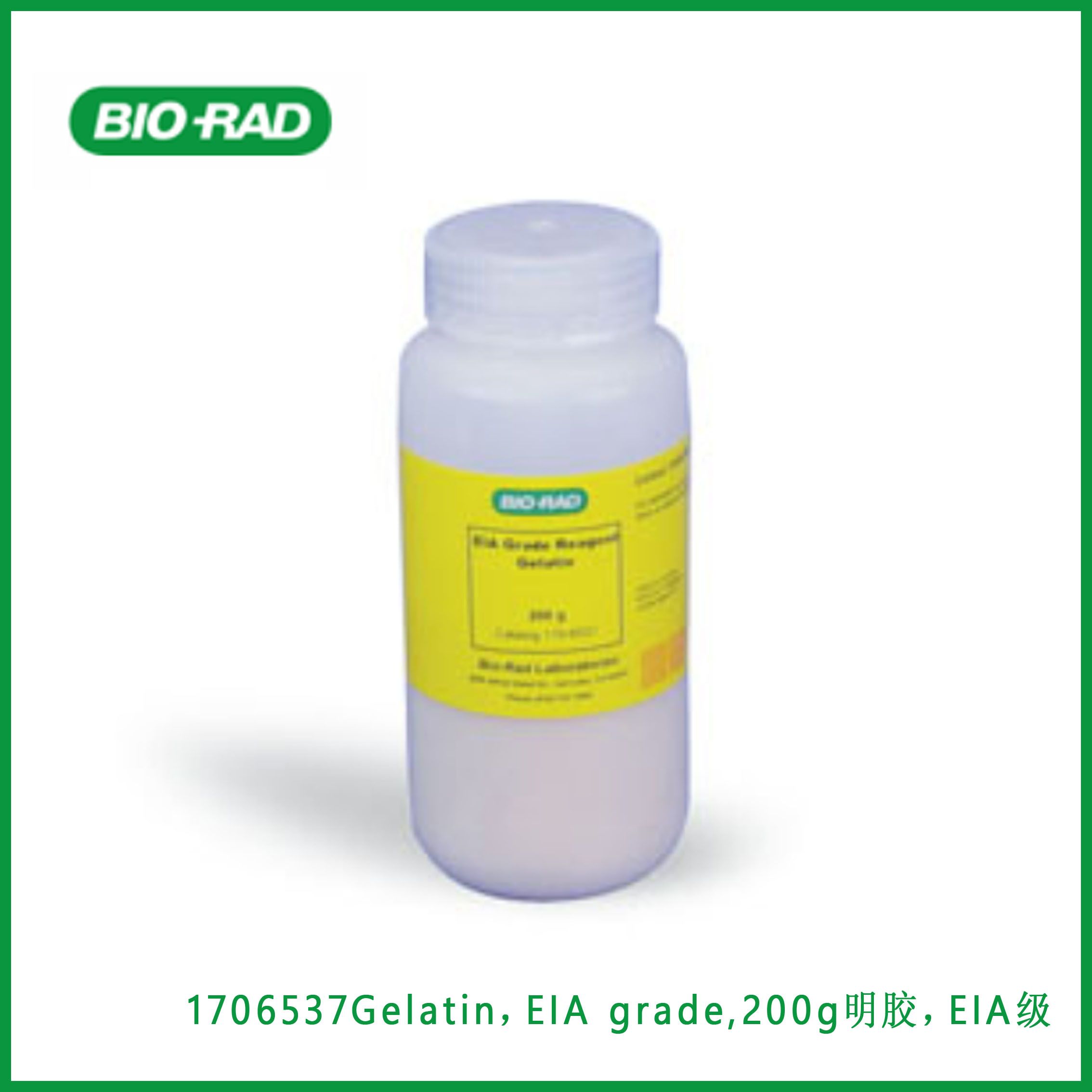 伯乐Bio-Rad1706537Gelatin，EIA grade,200g 明胶，EIA级,现货