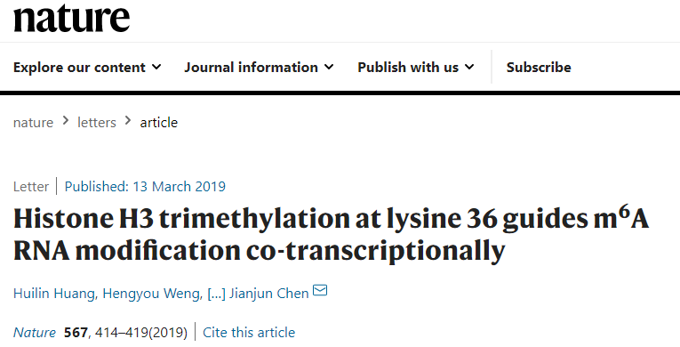 polyA RNA m6A甲基化修饰的发生机制