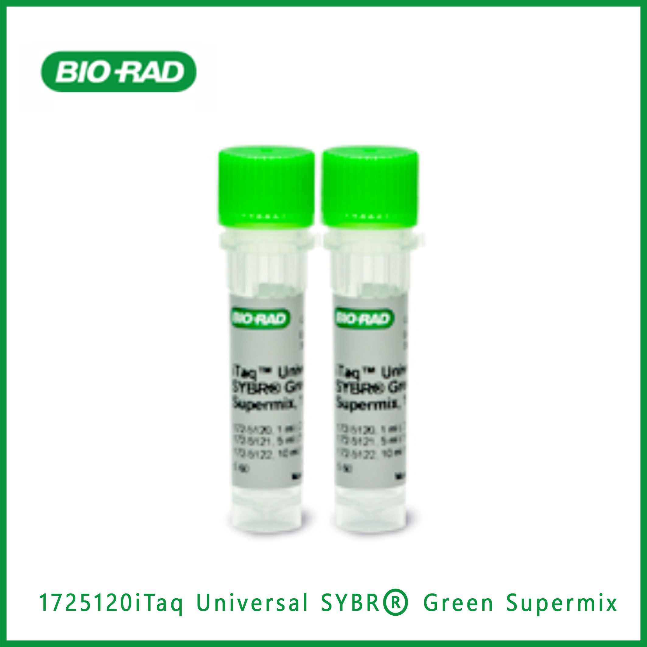 伯乐Bio-Rad1725120iTaq™ Universal SYBR® Green Supermix, 200 x 20 µl rxns, 2 ml，(2 x 1 ml)，现货