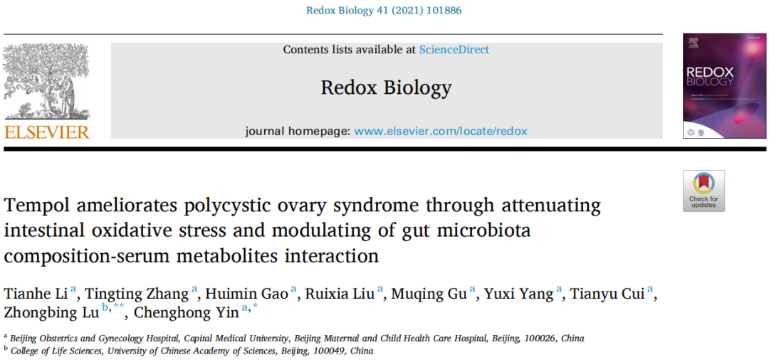 客户文章 | 代谢组学+16s研究Tempol对PCOS的潜在治疗效果