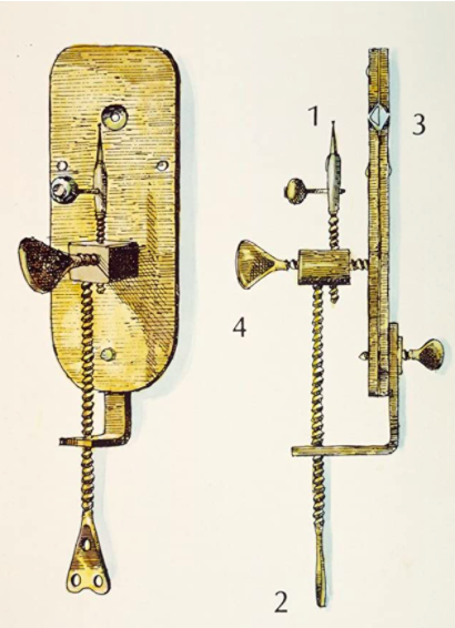 列文虎克的单式显微镜图片