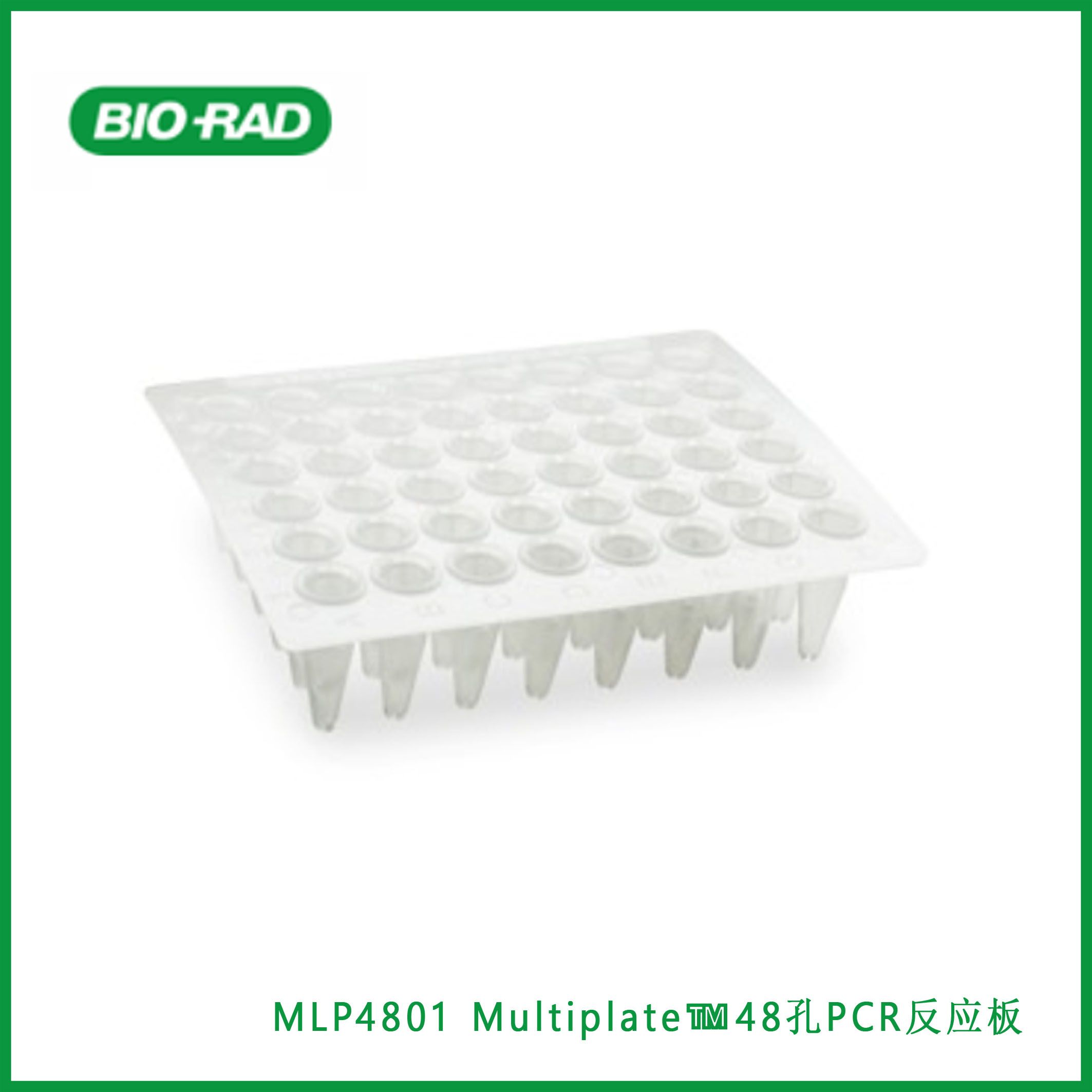 伯乐Bio-RadMLP4801 Multiplate™ 48-Well PCR Plates, high profile, unskirted, clear, Multiplate™48孔PCR反应板，现货