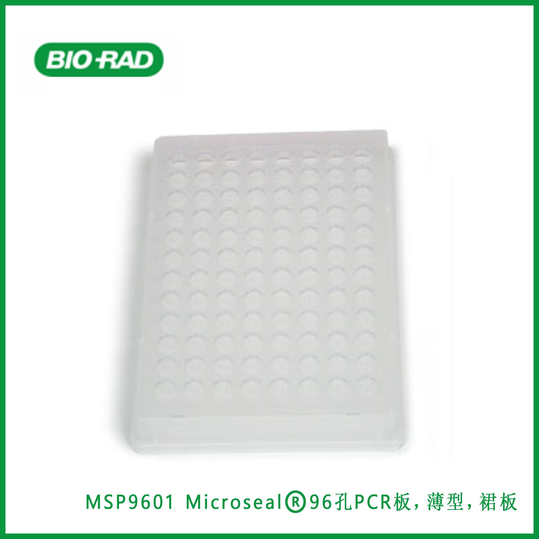 伯乐Bio-RadMSP9601 Microseal® 96-Well PCR Plates, low profile, skirted, clear , 微密封® 96孔PCR板，薄型，裙板，透明，现货