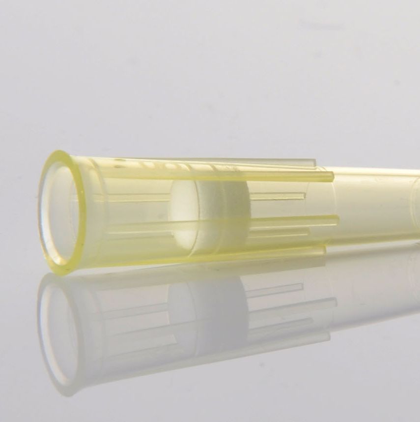 1-200ul滤芯吸嘴，黄色，带刻度，盒装灭菌