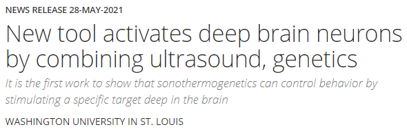 Science news 快讯 | 声热遗传学无创激活深部脑区特定类型的神经元