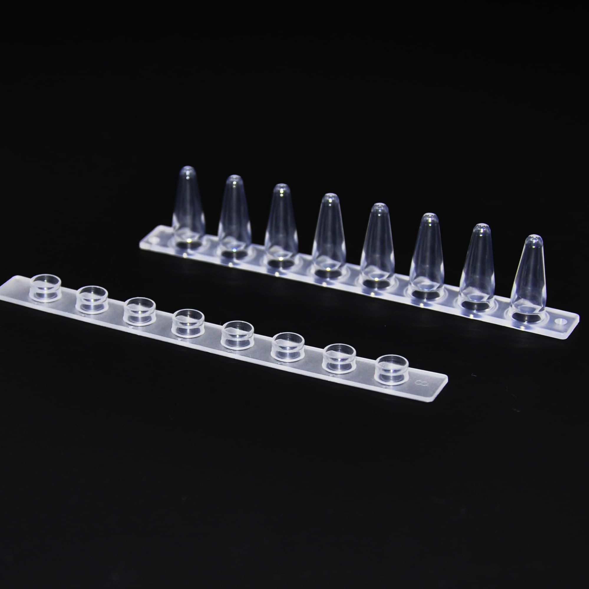 PCR八联管+盖，100 μl，透明 