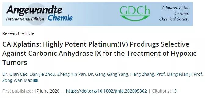 CAIXplatins：通过微环境和代谢调节选择性对抗缺氧肿瘤的高效铂(IV)前体药物