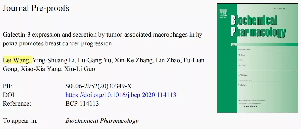 五分钟文献解读之《galectin-3参与TAM促肿瘤的机制》