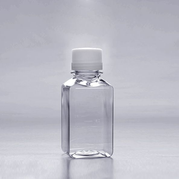 源頭廠家PETPETG血清瓶方型瓶細胞培養基瓶250ml塑料輻照滅菌無DNA/RNA