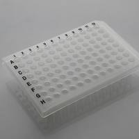 0.2ml PCR板.96孔.透明.半裙边.印字