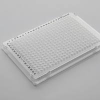 40ul PCR板.384孔.全裙边.管体透明.透明框.双切角