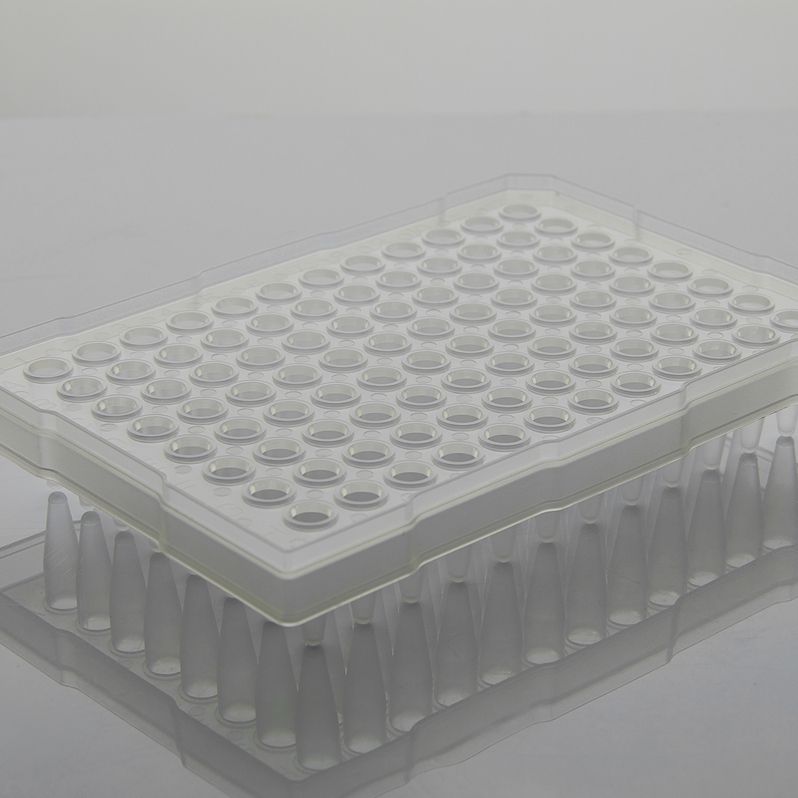 0.2ml PCR板.96孔.半裙邊.適配ABI
