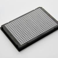 40ul PCR板.384孔.全裙边.管体透明.黑色框.单切角