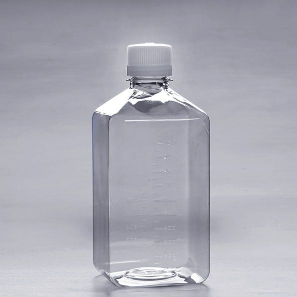 源头厂家PETPETG血清瓶方型瓶细胞培养基瓶1000ml塑料辐照灭菌无DNA/RNA