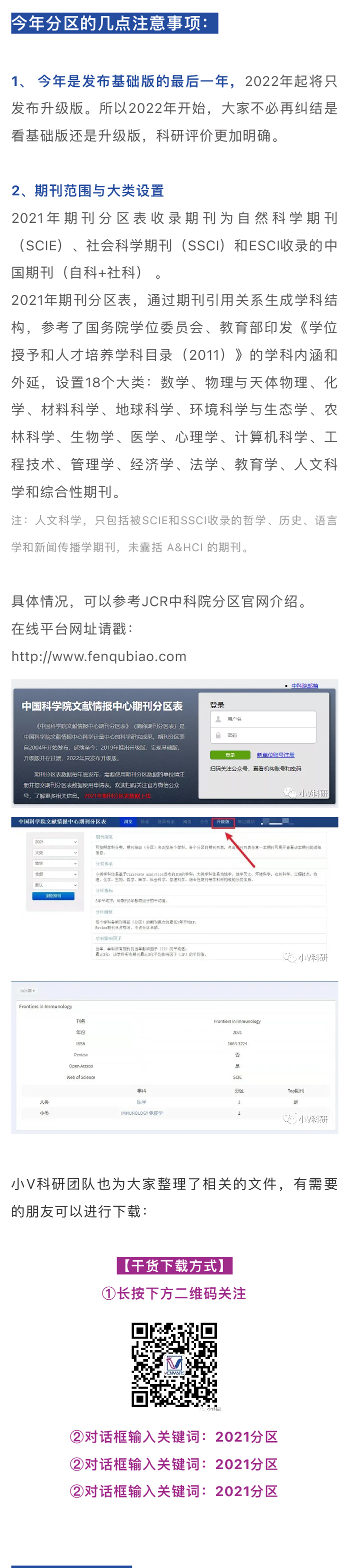 正式发布：《2021 年中国科学院文献情报中心期刊分区表》免费下载