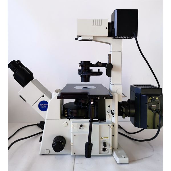 二手奥林巴斯IX71倒置三色荧光显微镜