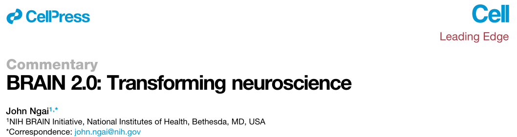 Cell评述｜美国脑计划2.0：神经科学的变革性项目