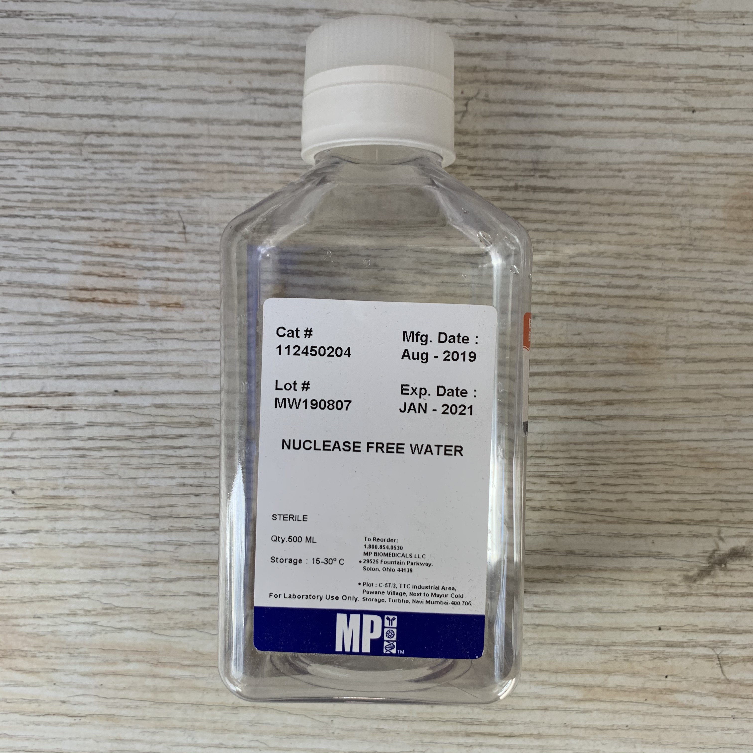 无核酶水，500 mL