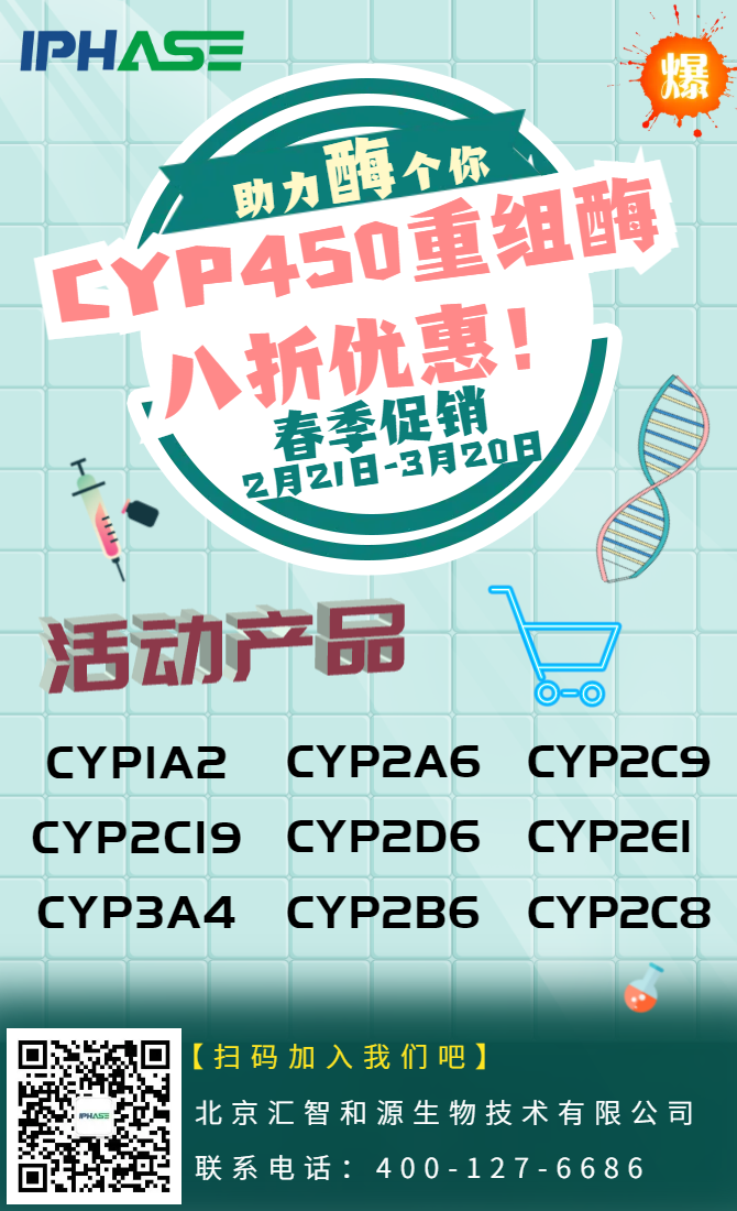 IPHASE / 汇智和源 | 春季促销，CYP450重组酶八折优惠！