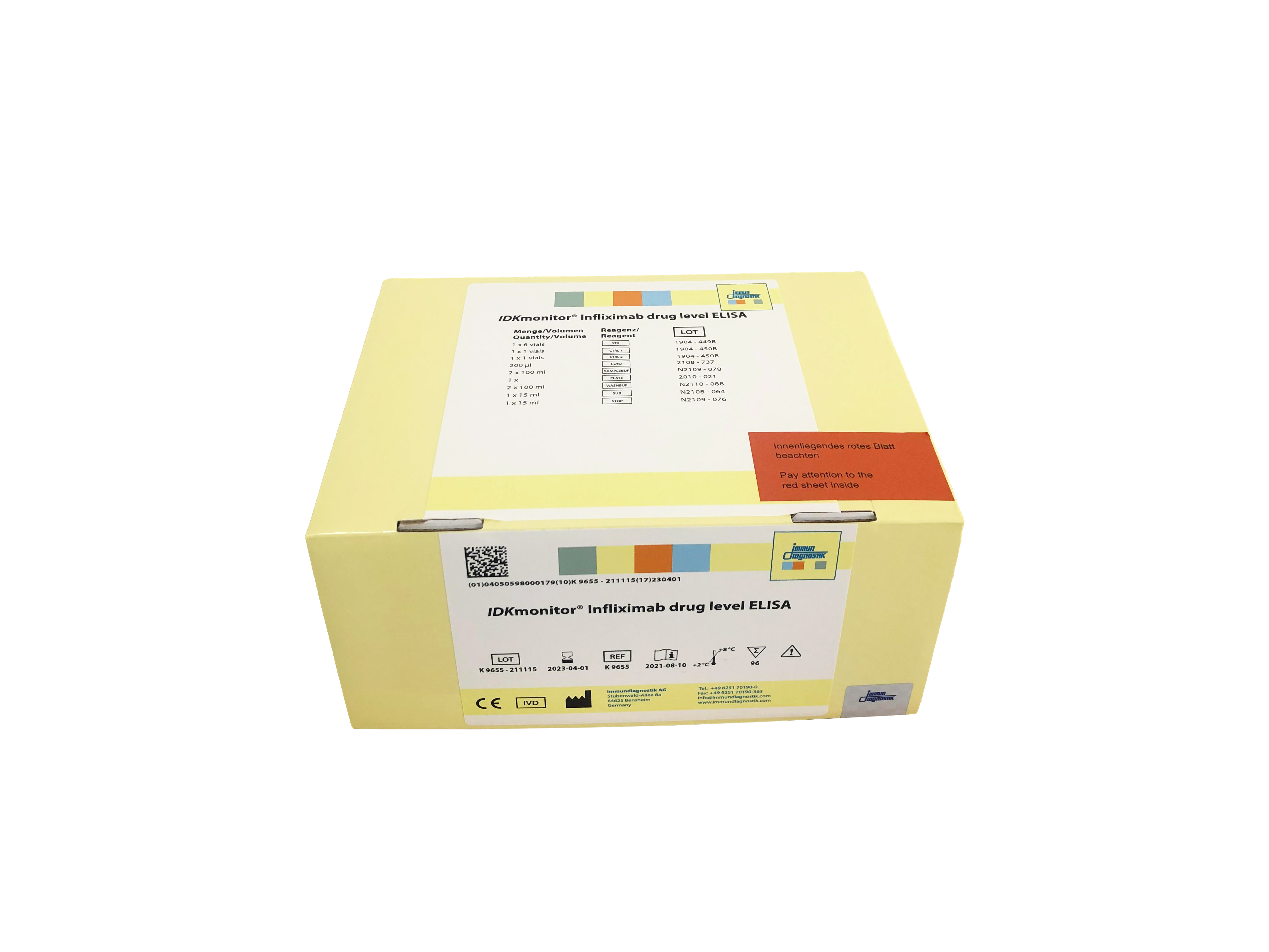 阿狄科®英夫利昔单抗药物浓度检测试剂盒（酶联免疫法）